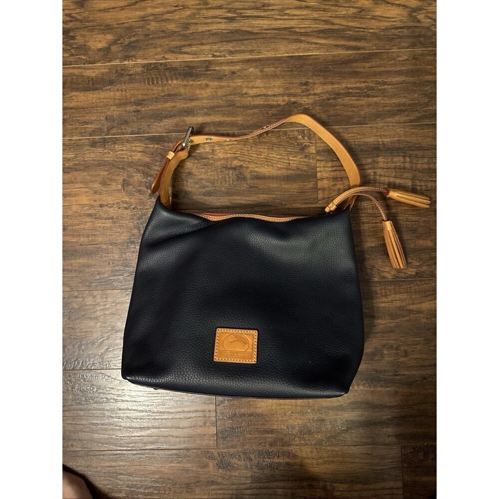 Dooney & Bourke Pebble Grain Paige Sac Shoulder Bag Red Interior Navy